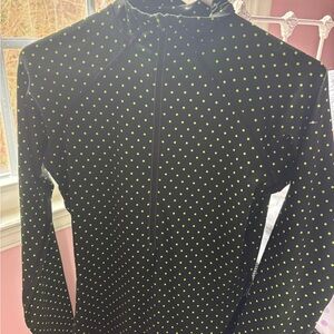 Women’s Zip Up Polka Dot Black & Green Jacket - Size Small